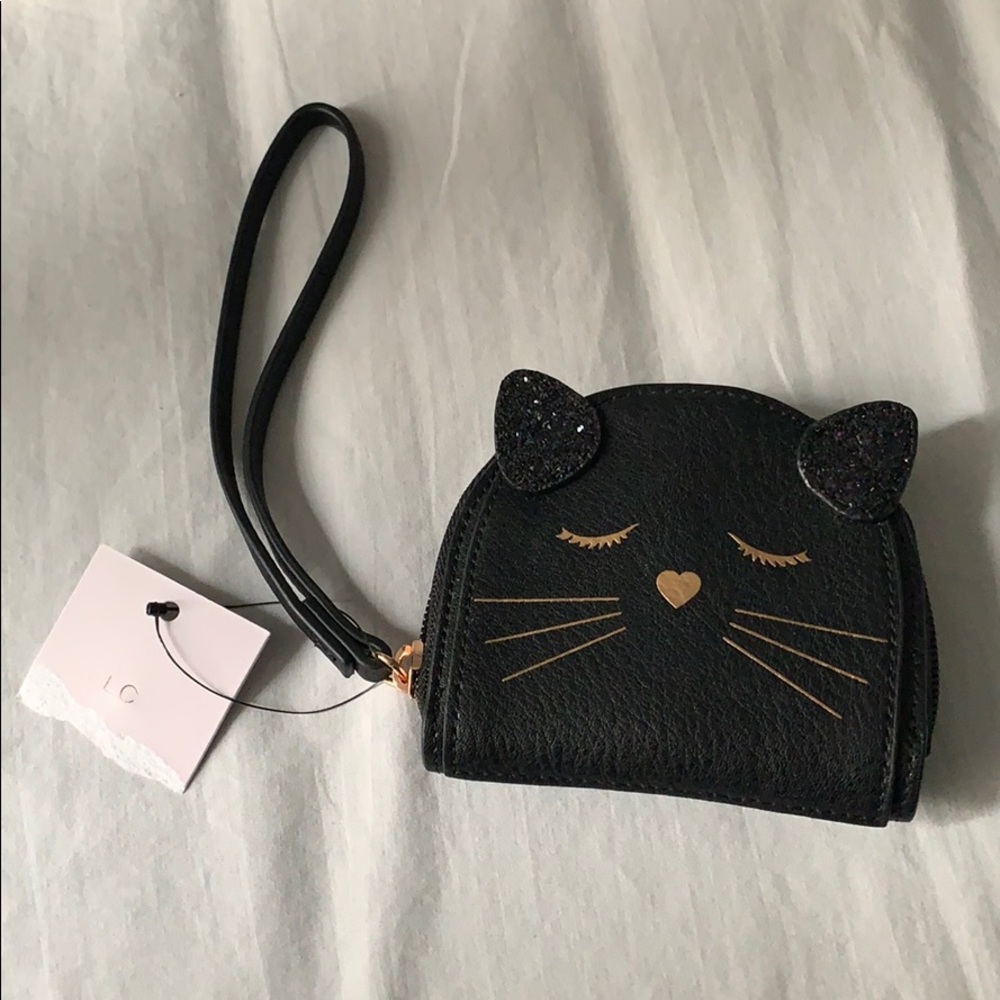 LC Lauren Conrad • Cat Coin Purse Wristlet